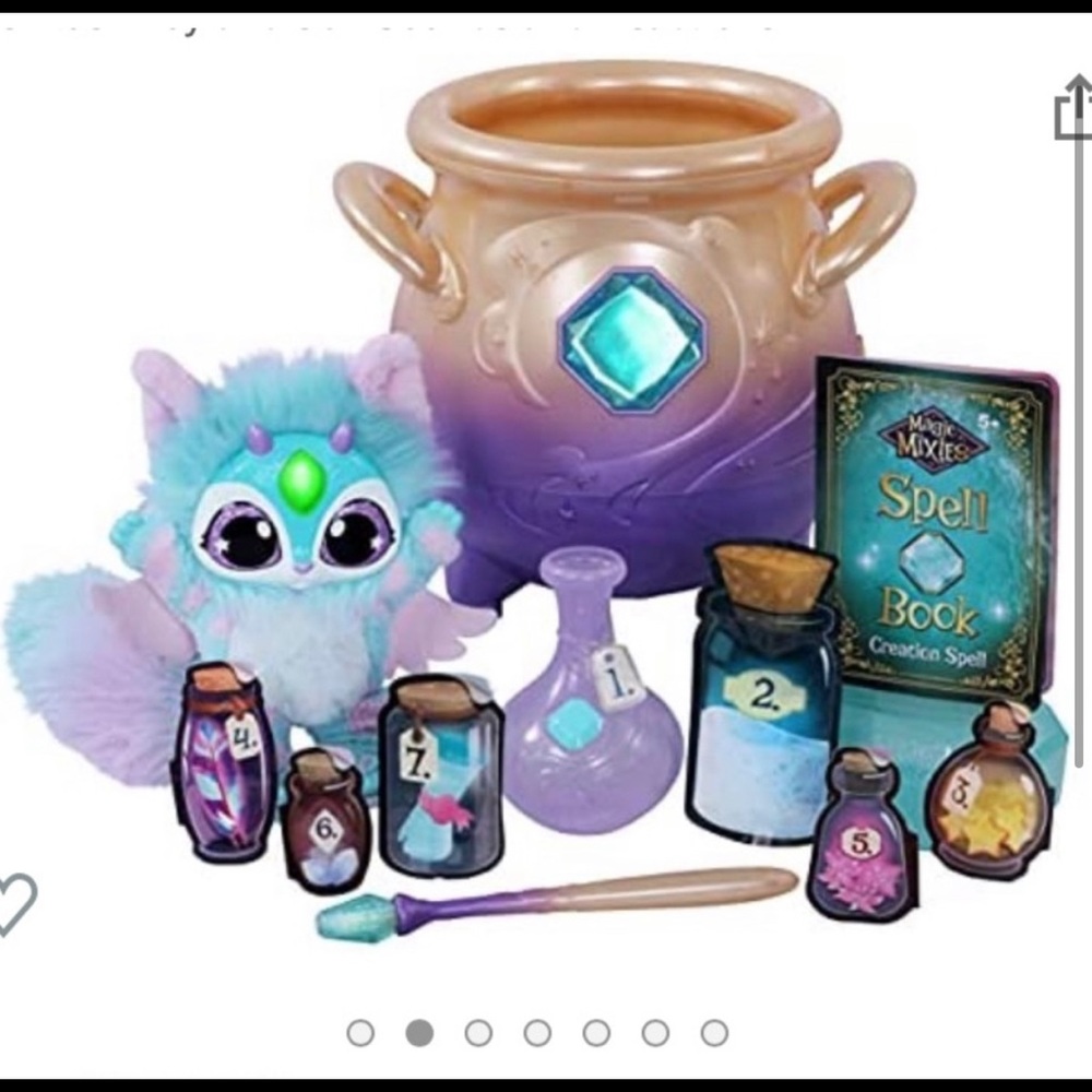 Magic Mixies Magical Misting Cauldron with Interactive 8 inch Blue Plush Toy